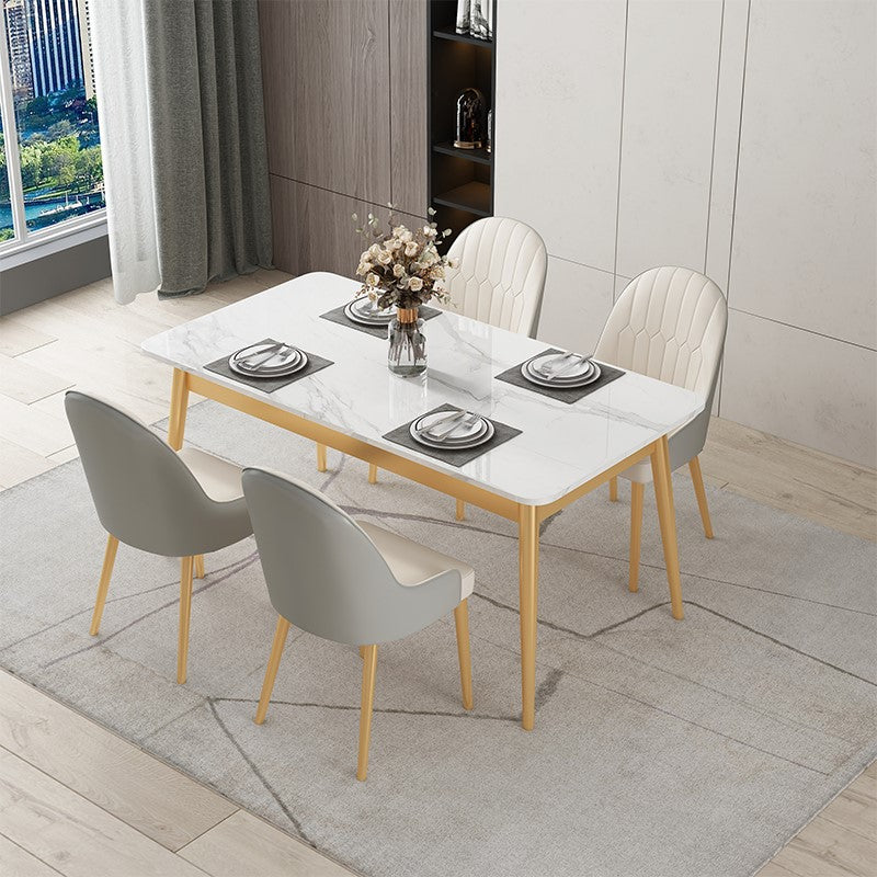 Traditional Luxury Rectangle Dining Collection 4-foot Stone Furniture