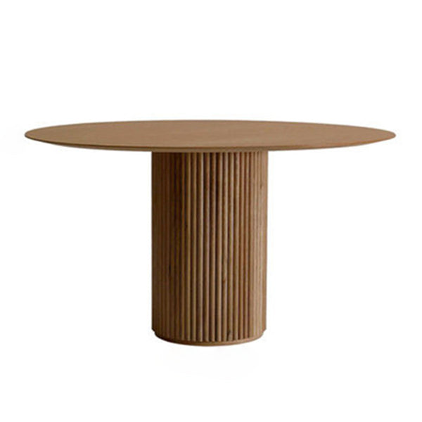 Table à manger ronde en bois moderne, Table de salle à manger sur pied de cuisine à domicile