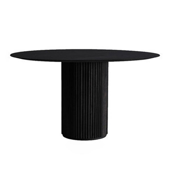 Table à manger ronde en bois moderne, Table de salle à manger sur pied de cuisine à domicile