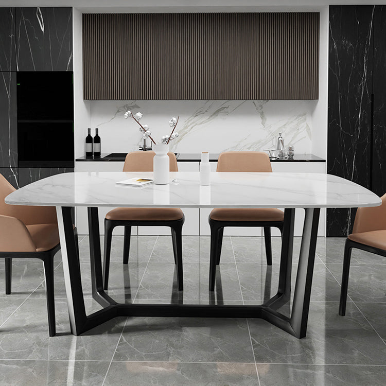 Modern Dining Table Rectangle Dining Sintered Stone Table for Restaurant