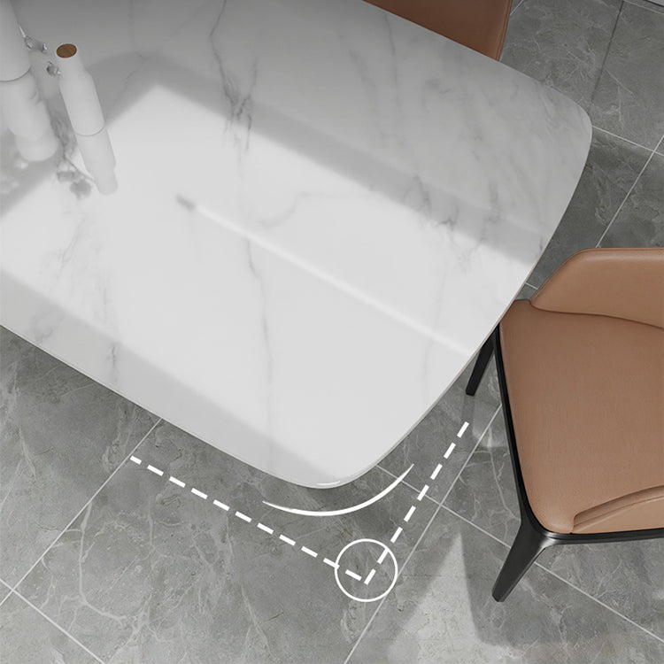 Modern Dining Table Rectangle Dining Sintered Stone Table for Restaurant