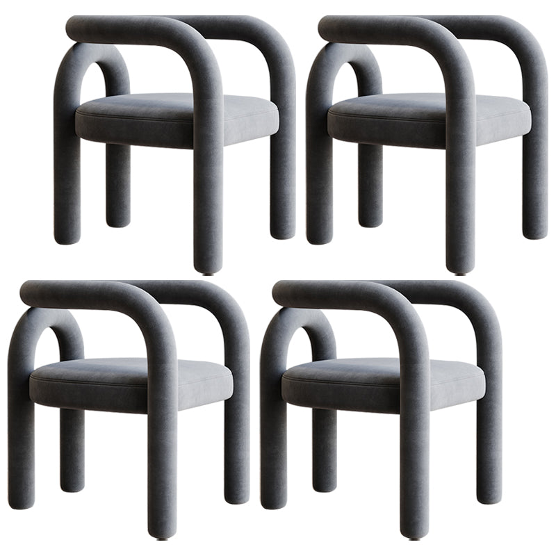 Modern Design Armless Open Back Chairs Fabric Dining Chairs for Home