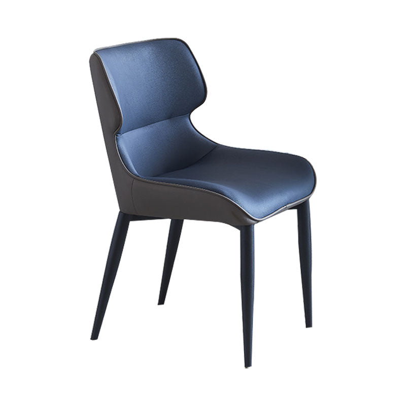 Contemporary Dining Wingback Side Chair Arm Chair with Metal Legs for Kitchen