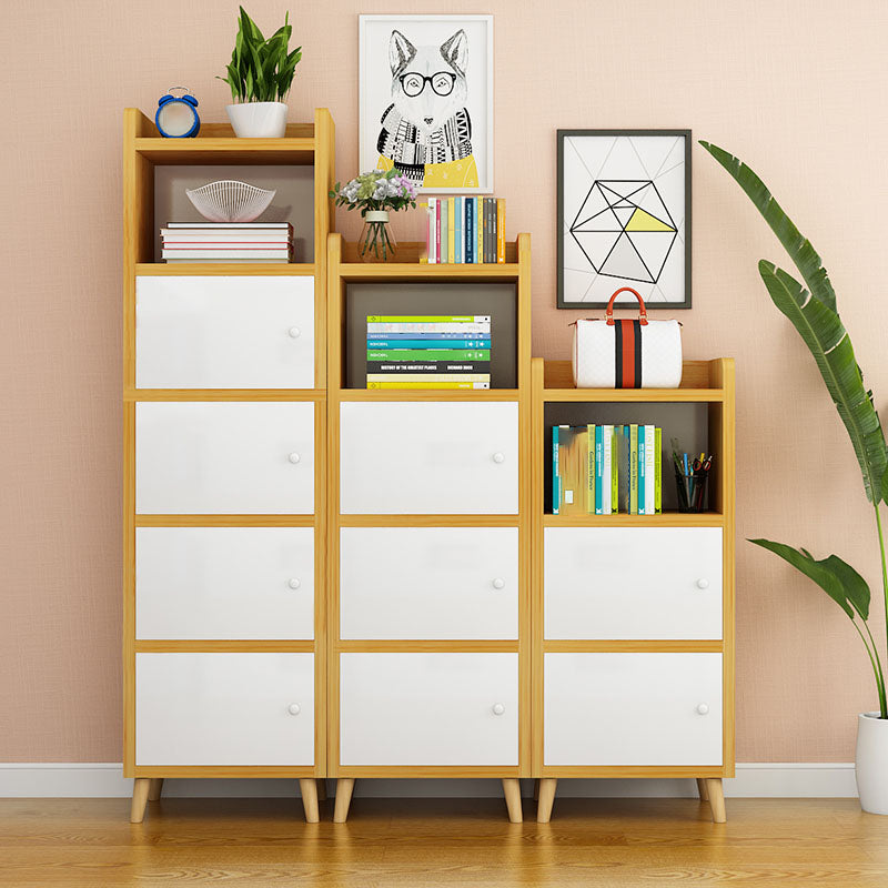 Contemporary Standard Bookcase Manufactured Wood Shelf with Doors for Home Office