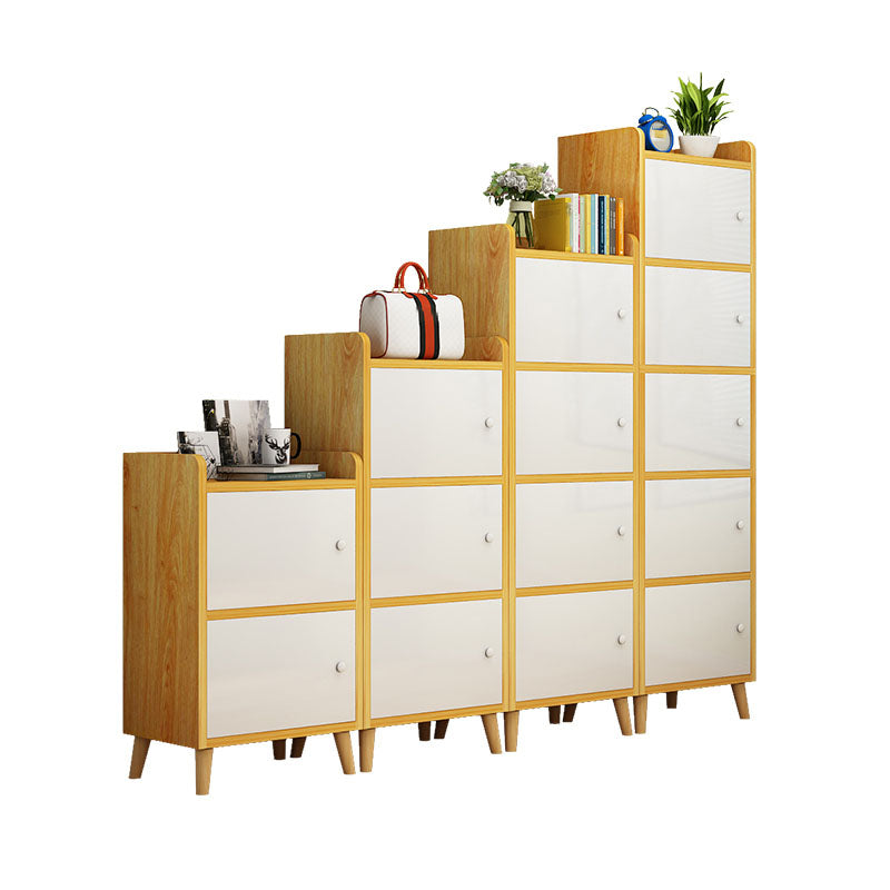 Contemporary Standard Bookcase Manufactured Wood Shelf with Doors for Home Office