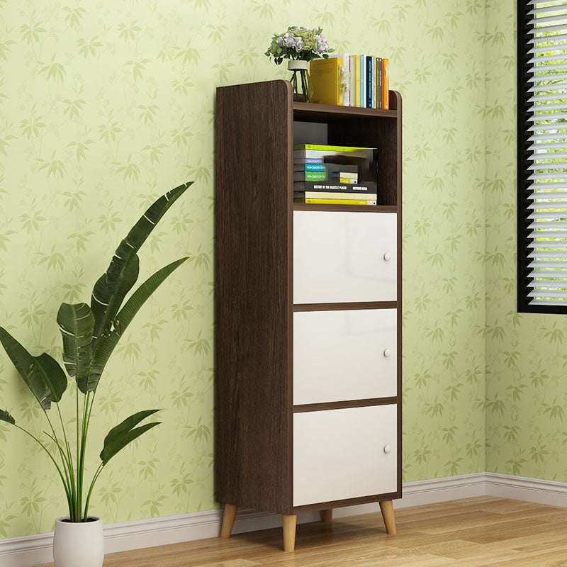 Contemporary Standard Bookcase Manufactured Wood Shelf with Doors for Home Office