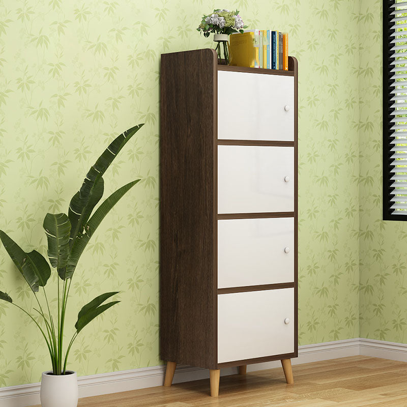 Contemporary Standard Bookcase Manufactured Wood Shelf with Doors for Home Office