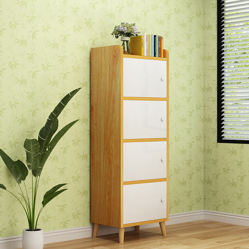 Contemporary Standard Bookcase Manufactured Wood Shelf with Doors for Home Office