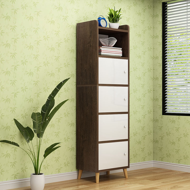 Contemporary Standard Bookcase Manufactured Wood Shelf with Doors for Home Office