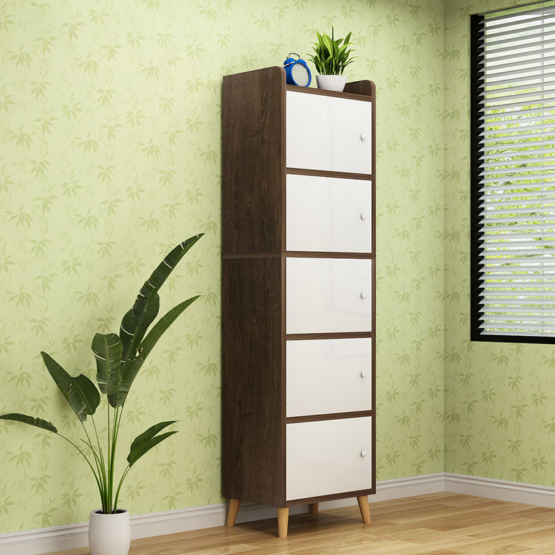Contemporary Standard Bookcase Manufactured Wood Shelf with Doors for Home Office