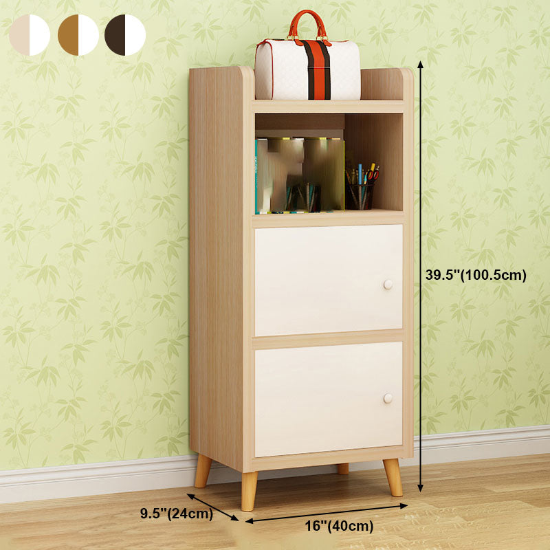 Contemporary Standard Bookcase Manufactured Wood Shelf with Doors for Home Office