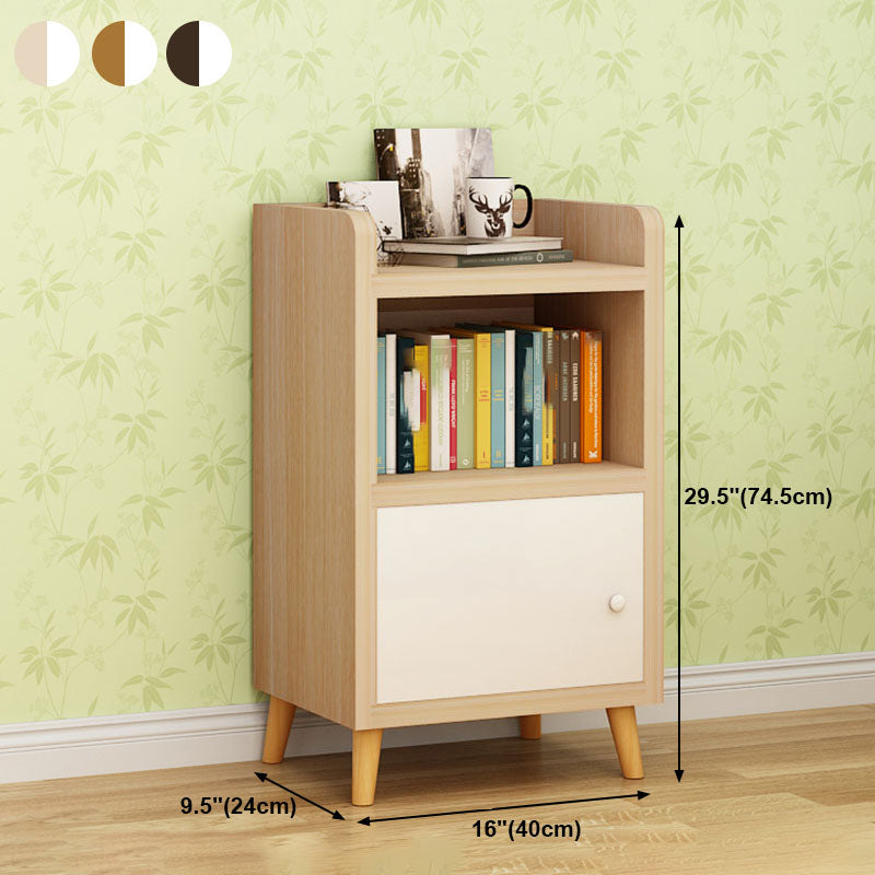 Contemporary Standard Bookcase Manufactured Wood Shelf with Doors for Home Office