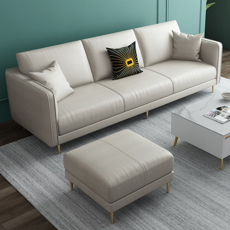 32,28 "d x 72,83" w x 33.07 "H divano in fico in pelle con cuscinetto con cuscinetti a sospensione