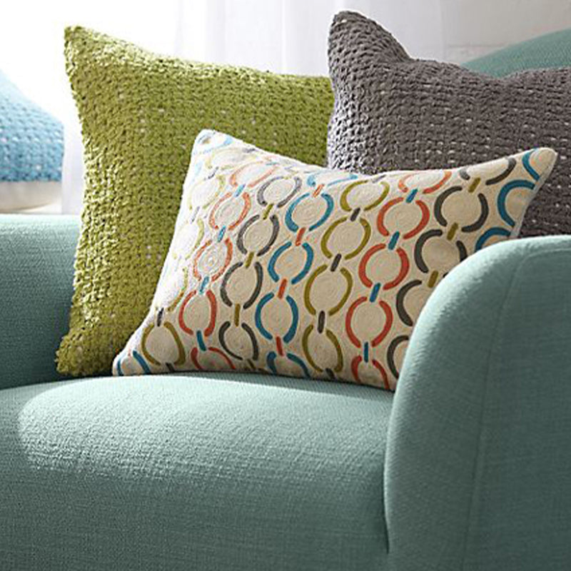 Scandinavian 3-Seat Linen Sofa Curved 33.86" D x 31.89" H Loveseat