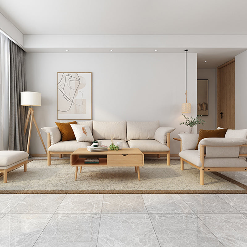 Zeitgenössisches Quadratarm Standard -Sofa mit Stirnkissen für Wohnzimmer, Wohnung