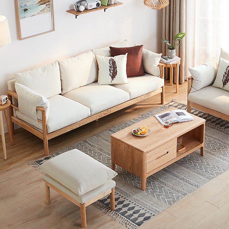 Zeitgenössisches Quadratarm Standard -Sofa mit Stirnkissen für Wohnzimmer, Wohnung