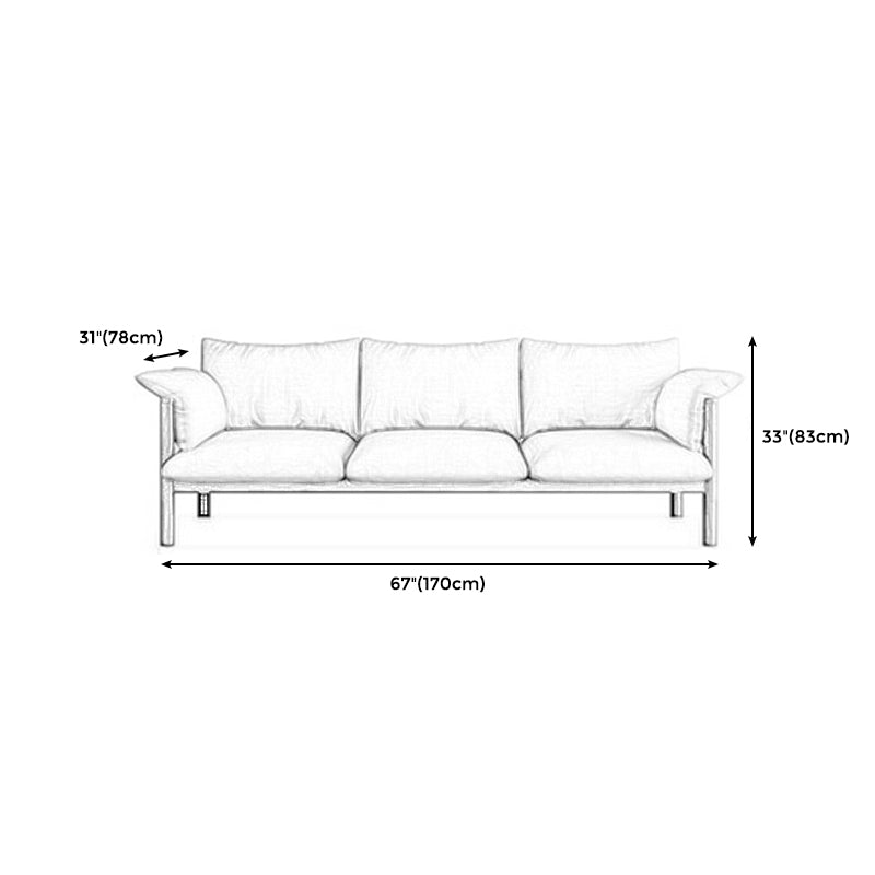 Zeitgenössisches Quadratarm Standard -Sofa mit Stirnkissen für Wohnzimmer, Wohnung