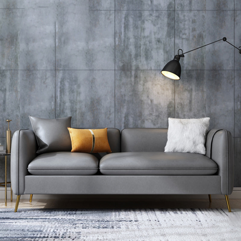 Kunstleder modernes Sofa 30 -Zoll -Sofa mit Lagerung für Wohnzimmer
