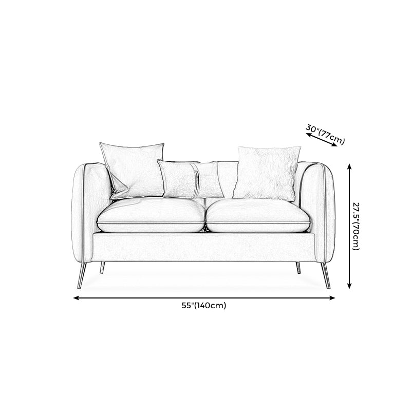 Kunstleder modernes Sofa 30 -Zoll -Sofa mit Lagerung für Wohnzimmer