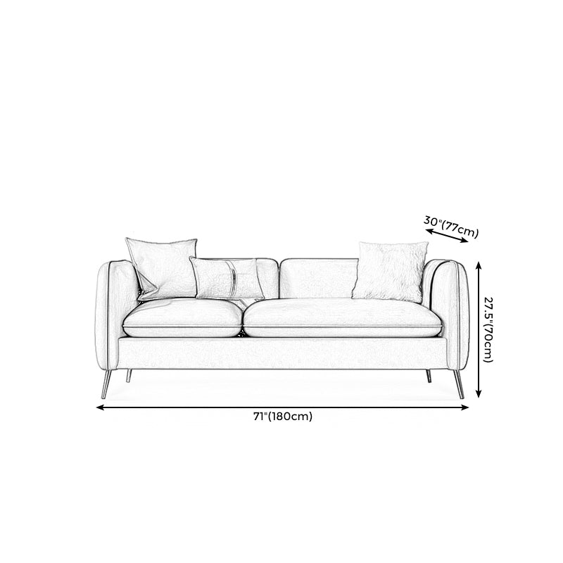 Kunstleder modernes Sofa 30 -Zoll -Sofa mit Lagerung für Wohnzimmer