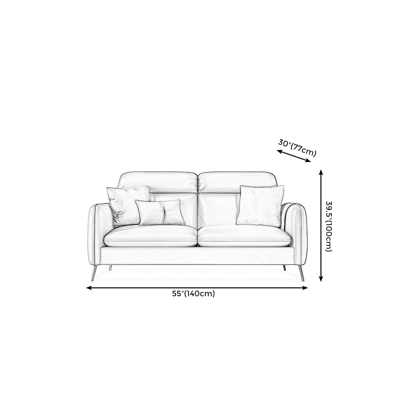 Kunstleder modernes Sofa 30 -Zoll -Sofa mit Lagerung für Wohnzimmer