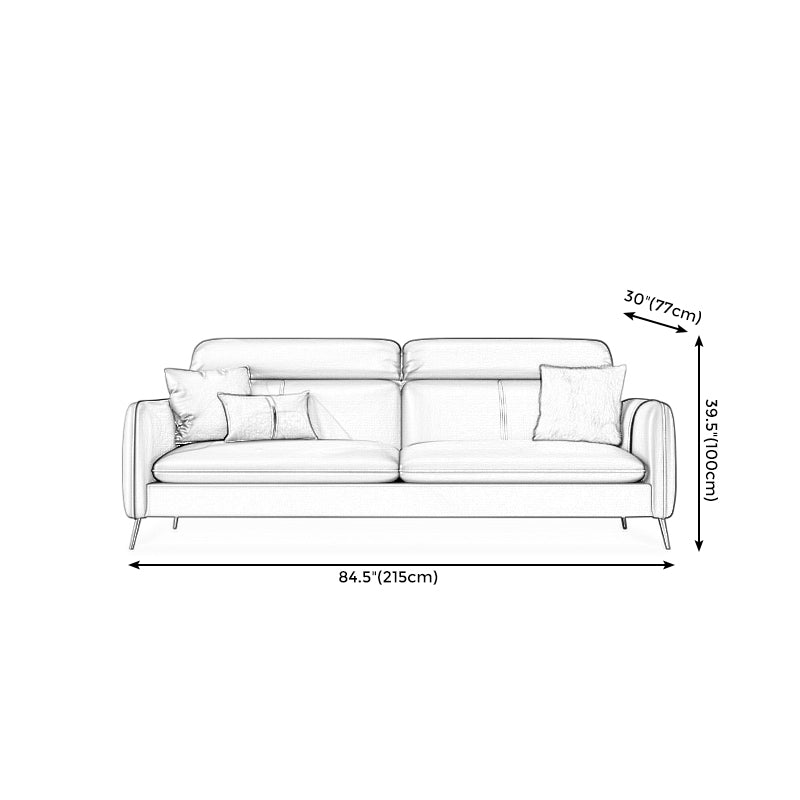 Kunstleder modernes Sofa 30 -Zoll -Sofa mit Lagerung für Wohnzimmer