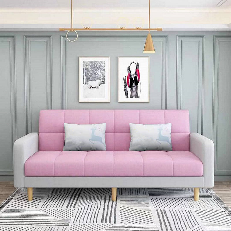 Transitional Modern Biscuit Back Sofa 31.5"High Square Arm Stain Resistant Sofa