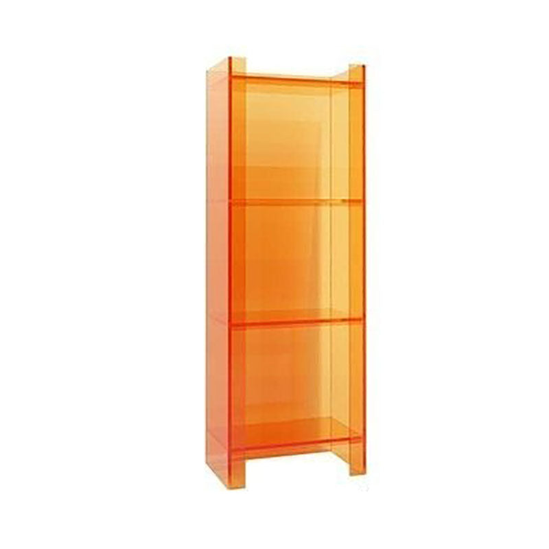 4/5-Shelf Glam Closed Back Standard Bookshelf Acryl vertikaler Bücherregal