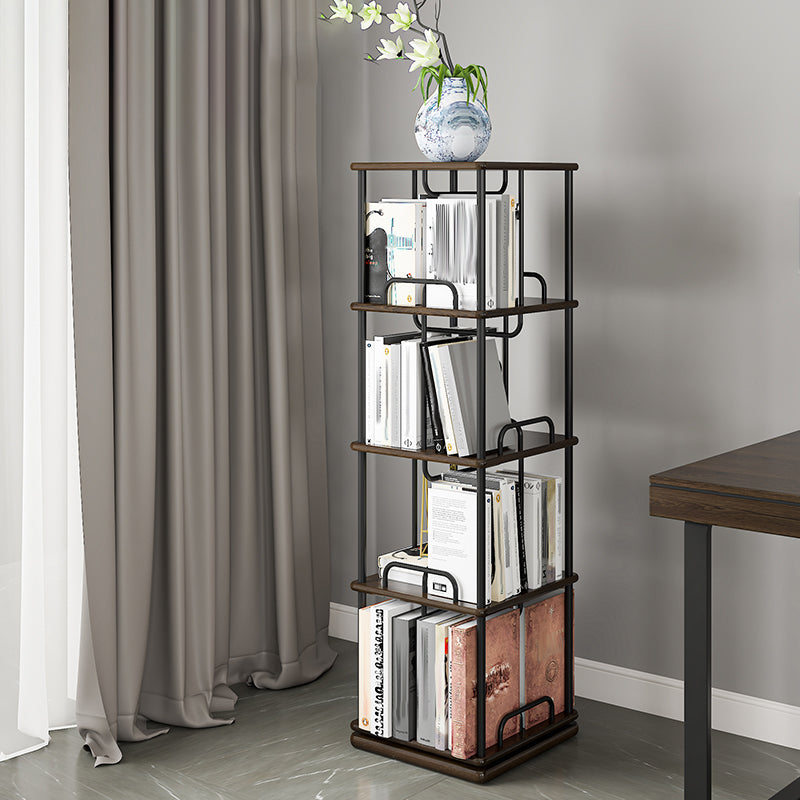 Glam Open Etagere Bookshelf Iron Ferro Telefono in legno in legno scaffale