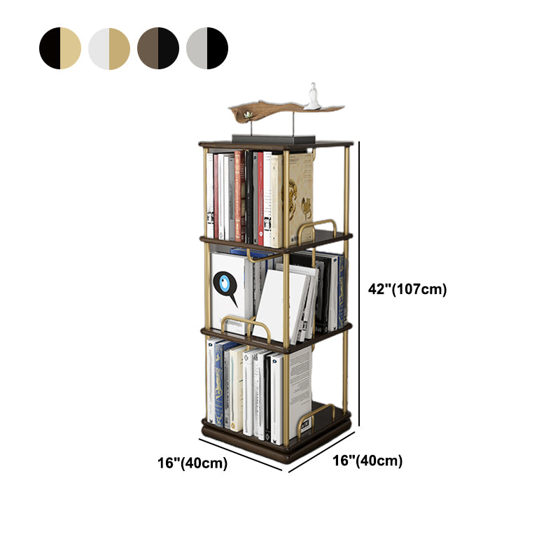 Glam Open Etagere Bookshelf Iron Ferro Telefono in legno in legno scaffale