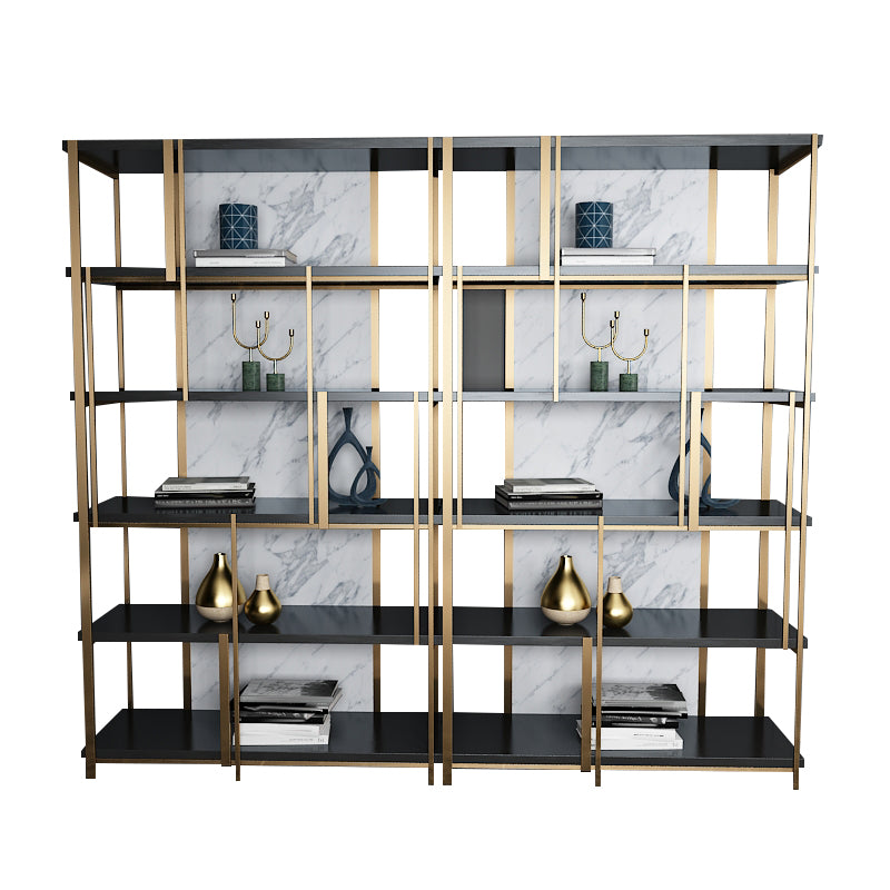 11.81 "W 78.74" H Bücherregal Glam Style Open Back Bookshelf for Lern ​​Room Home Office