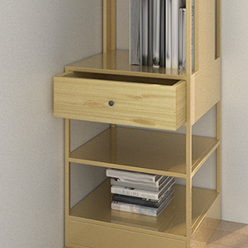 Iron Industrial Corner Bücherregal Offene vertikale Bücherregal mit Schublade