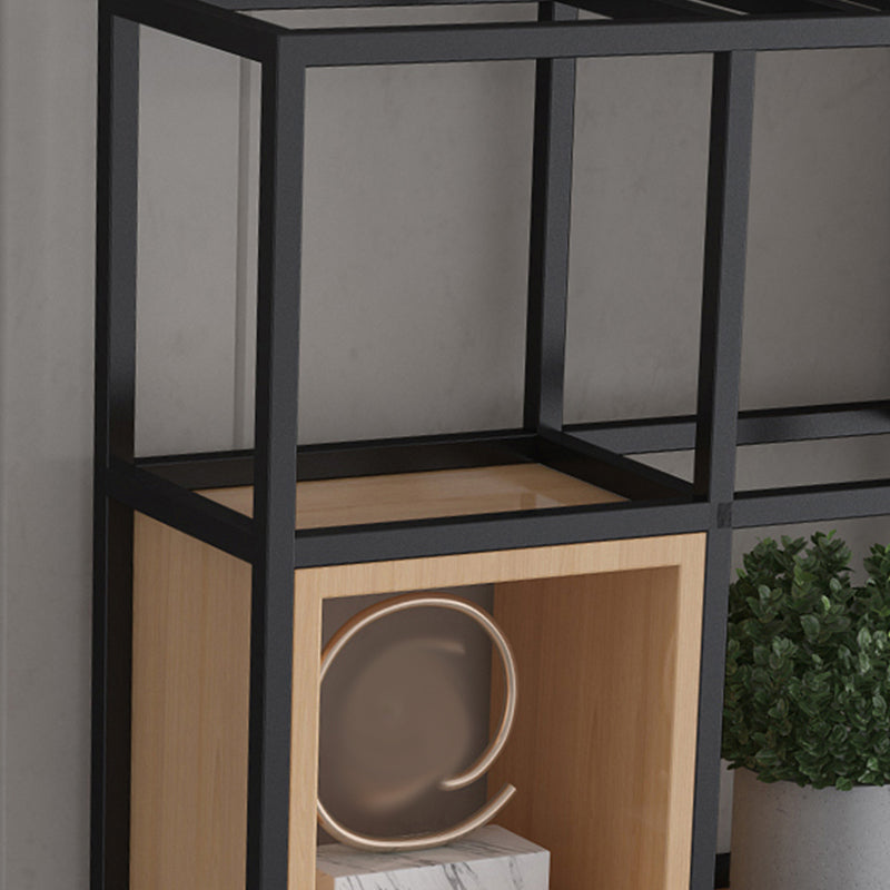 Industrielle offene Etagere -Bücherregal Eisenrahmen Massivholzregal Buchhandel