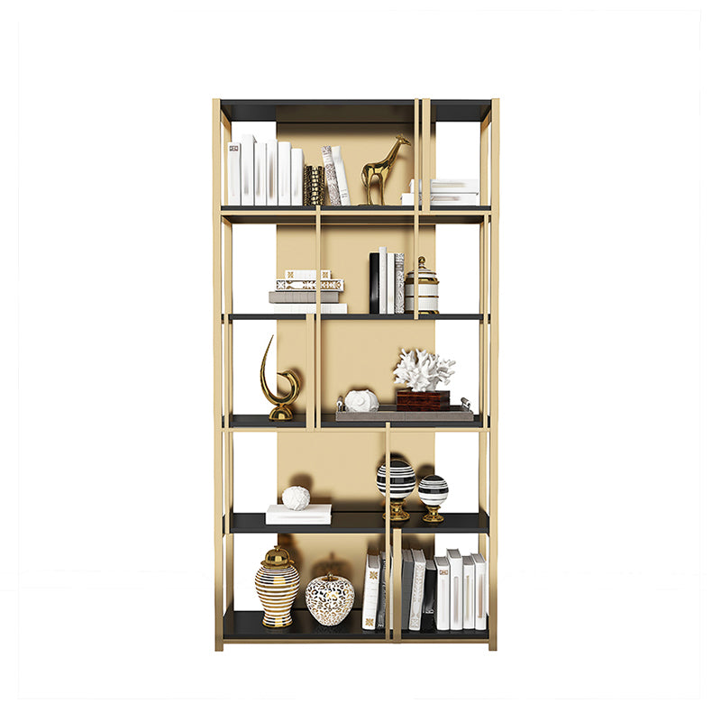 11.81 "W 78.74" H Bookshelf Glam Style Open Back -Bücherregal für das Home Office für Studienzimmer
