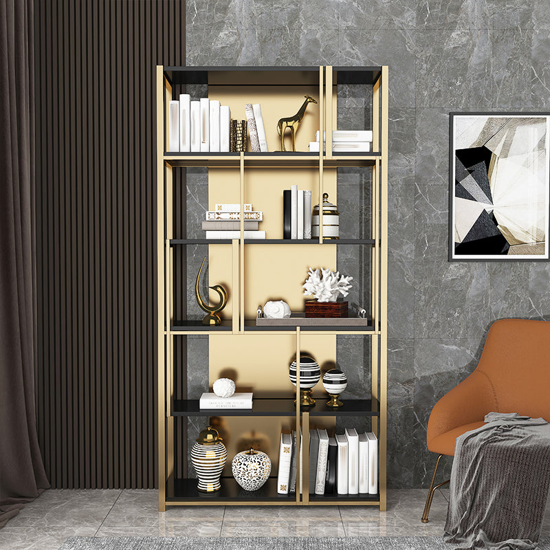 11.81 "W 78.74" H Bookshelf Glam Style Open Back -Bücherregal für das Home Office für Studienzimmer
