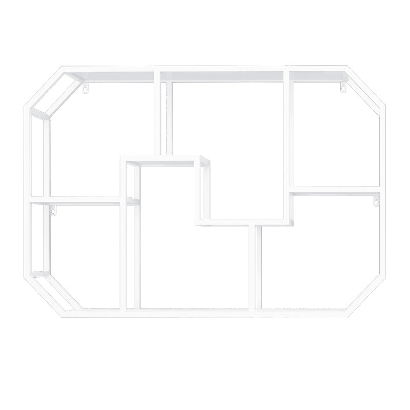 Industrial Wall Mounted Bookshelf Iron Closed Back Bookshelf for Home