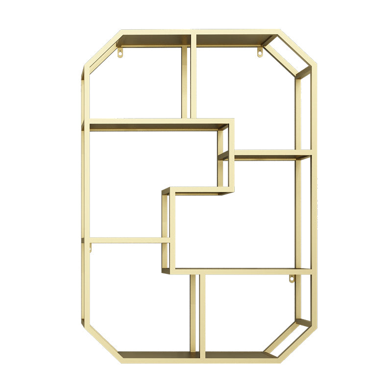 Industrial Wall Mounted Bookshelf Iron Closed Back Bookshelf for Home