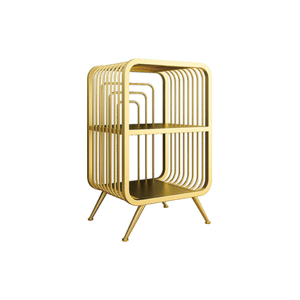 Libreria standard di ferro scandinavo oro chiuso libreria verticale per camera da letto