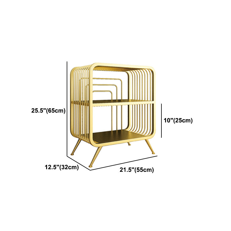 Libreria standard di ferro scandinavo oro chiuso libreria verticale per camera da letto
