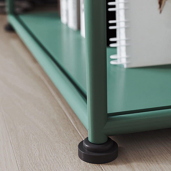 Industrial Iron Geometrisches Bücherregal geschlossene Back -Back -Bücherregal, 18,1 "L x 11,8" W x 59 "H