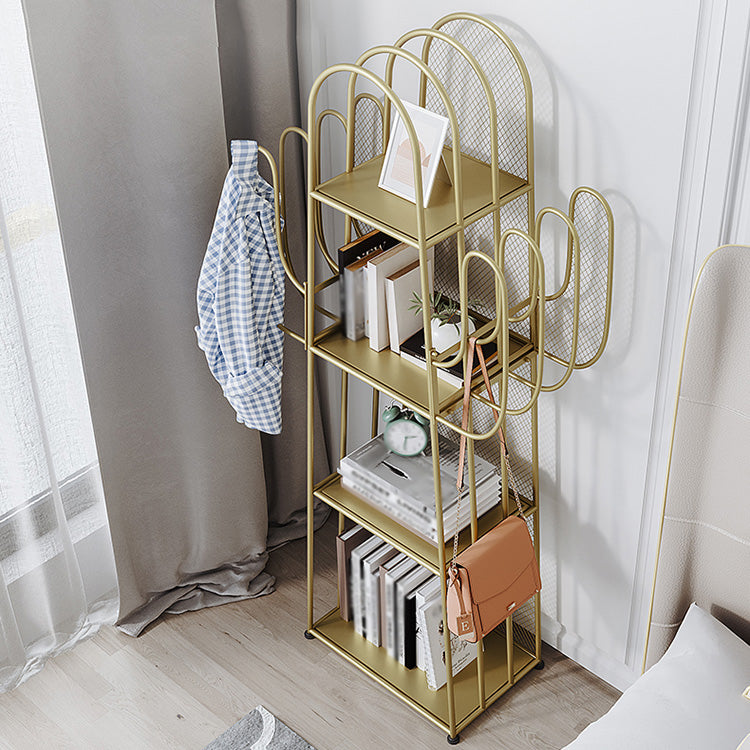 Industrial Iron Geometrisches Bücherregal geschlossene Back -Back -Bücherregal, 18,1 "L x 11,8" W x 59 "H