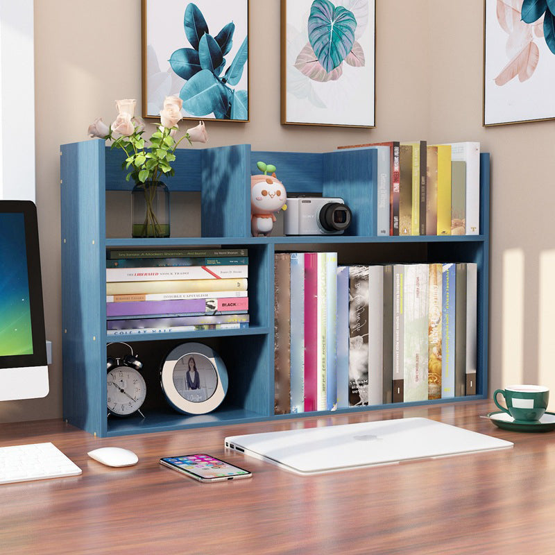 Zeitgenössische geometrische Holzbücher horizontal offene Bücherregal