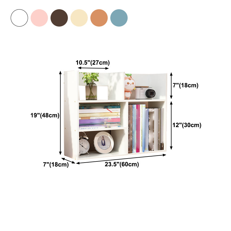 Zeitgenössische geometrische Holzbücher horizontal offene Bücherregal
