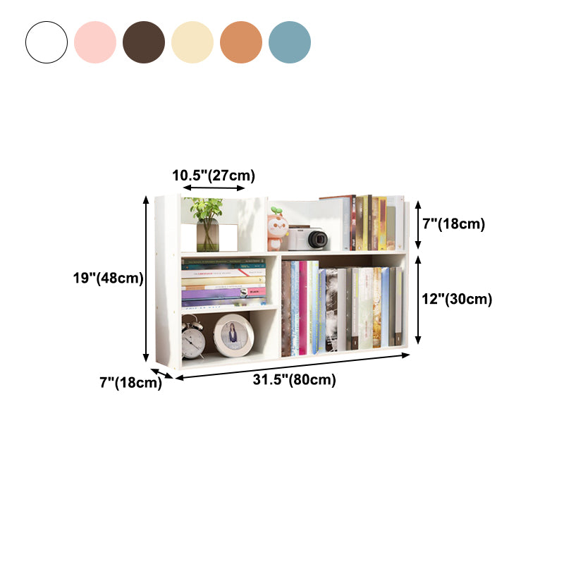 Zeitgenössische geometrische Holzbücher horizontal offene Bücherregal