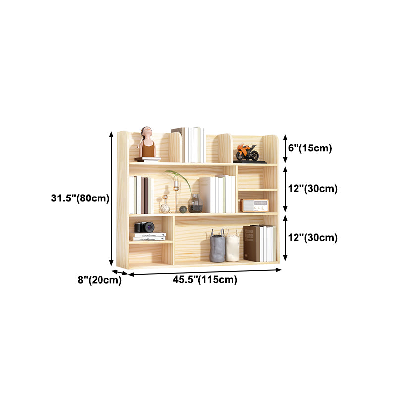 Libreria standard di legno di pino naturale moderno libreria chiusa