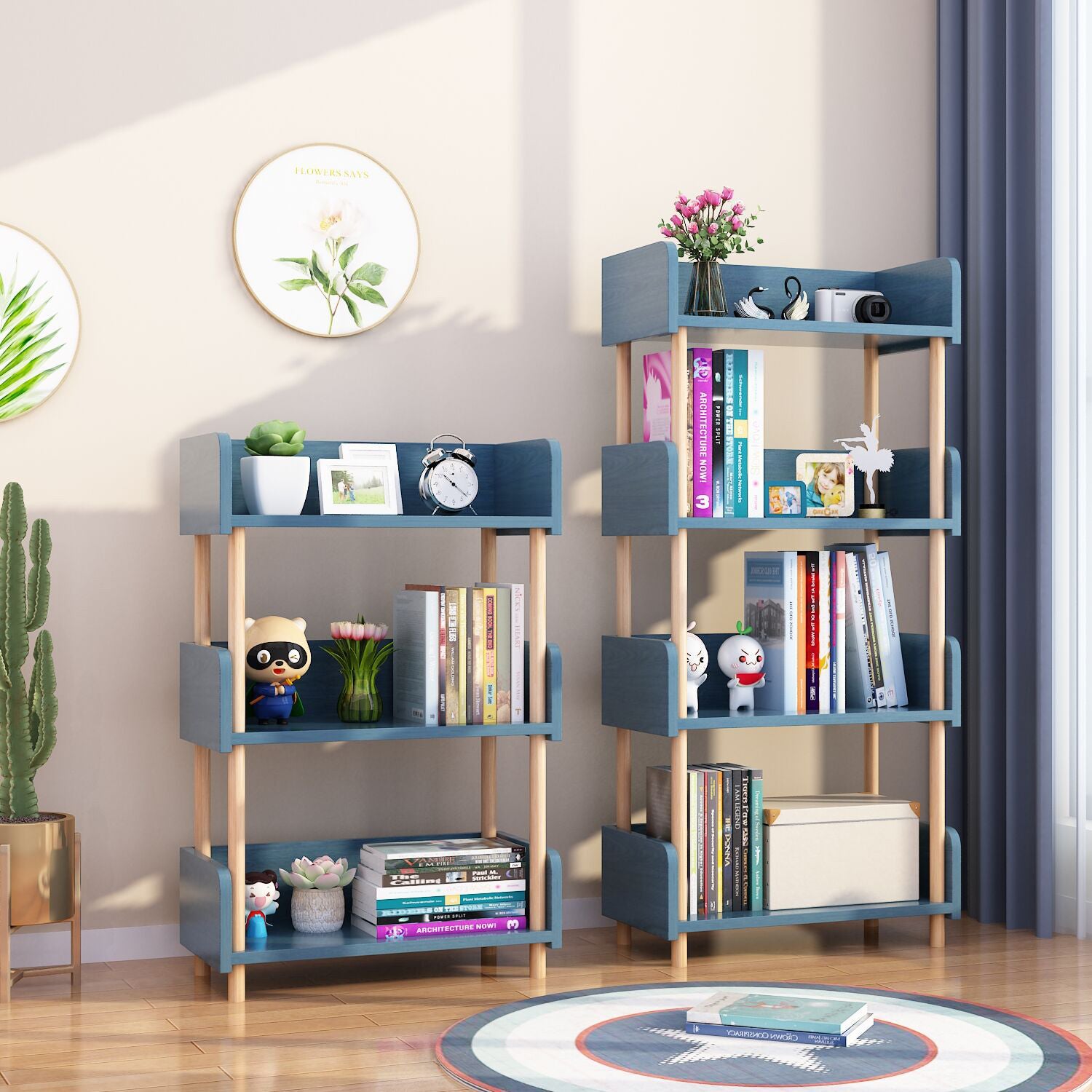 Hersteller Holz Etagere Bücherregal Moderne vertikale offene Bücherregal
