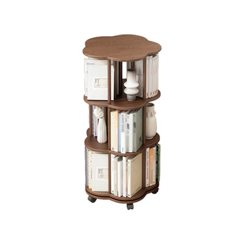 Solid Wood Bookshelf Contemporary Style Open Back Bookcase for Home Office Study Room