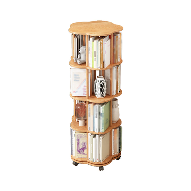 Solid Wood Bookshelf Contemporary Style Open Back Bookcase for Home Office Study Room