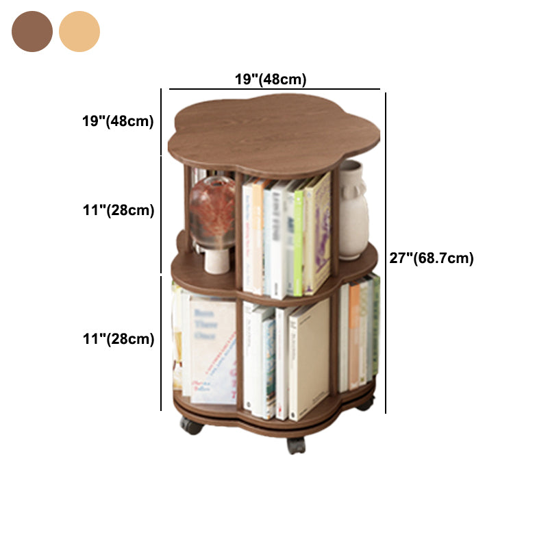 Solid Wood Bookshelf Contemporary Style Open Back Bookcase for Home Office Study Room