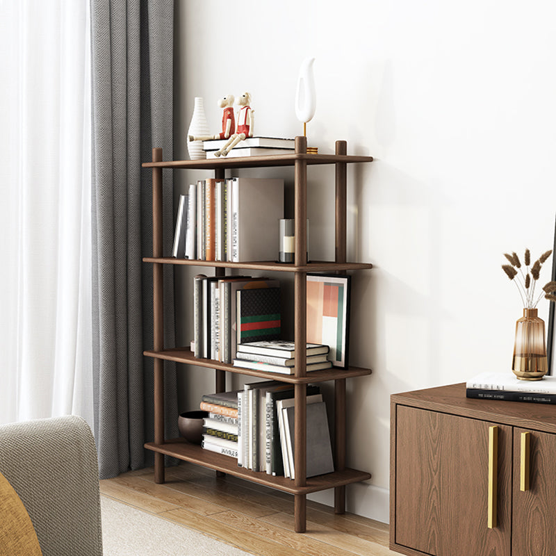 Modern Style Open Bookshelf Solid Wood Etagere Shelf Bookcase for Home